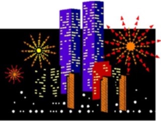 Sticker Custom Preview Image #074521 Holidays Independence Day Fireworks City