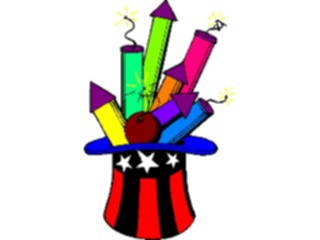Sticker Custom Preview Image #074536 Holidays Independence Day Hat Fireworks
