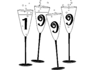 Sticker Custom Preview Image #074779 Holidays New Years Day Glasses1999