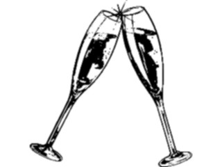 Sticker Custom Preview Image #074780 Holidays New Years Day Glasses Toasting1