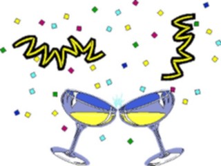 Sticker Custom Preview Image #074782 Holidays New Years Day Glasses Toasting3