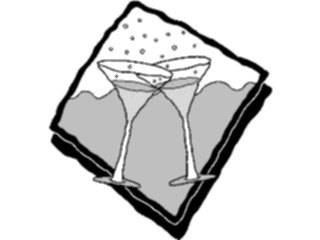 Sticker Custom Preview Image #074783 Holidays New Years Day Glasses Toasting4