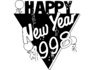 Sticker Custom Preview Image #074805 Holidays New Years Day Happy New Year1998