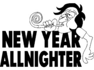 Sticker Custom Preview Image #074818 Holidays New Years Day New Year All Nighter