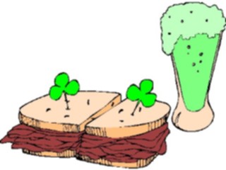 Sticker Custom Preview Image #074978 Holidays St Patricks Day Green Beer Sandwich