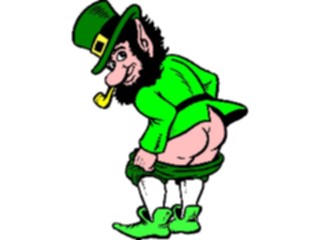 Sticker Custom Preview Image #075043 Holidays St Patricks Day Leprechaun Mooning