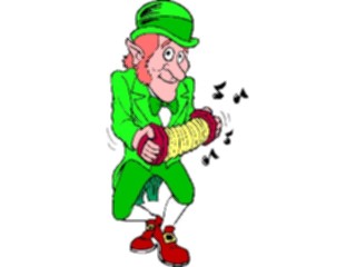 Sticker Custom Preview Image #075051 Holidays St Patricks Day Leprechaunwith Accordion2