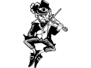Sticker Custom Preview Image #075060 Holidays St Patricks Day Leprechaunwith Fiddle