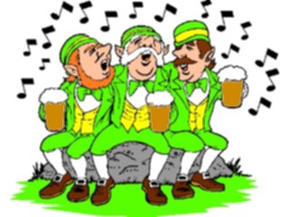 Sticker Custom Preview Image #075069 Holidays St Patricks Day Leprechauns Singing