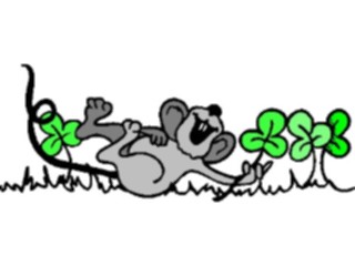 Sticker Custom Preview Image #075079 Holidays St Patricks Day Mouse Playingin Shamrocks