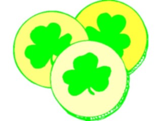 Sticker Custom Preview Image #075149 Holidays St Patricks Day Shamrock Coins