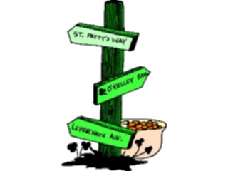Sticker Custom Preview Image #075178 Holidays St Patricks Day Sign Post