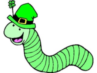 Sticker Custom Preview Image #075180 Holidays St Patricks Day St Patrick Worm
