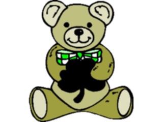Sticker Custom Preview Image #075193 Holidays St Patricks Day Teddy Bear Shamrock