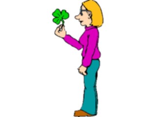 Sticker Custom Preview Image #075198 Holidays St Patricks Day Womanwith Shamrock