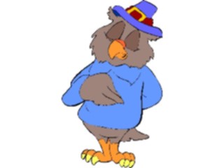 Sticker Custom Preview Image #075298 Holidays Thanksgiving Pilgrim Owl2