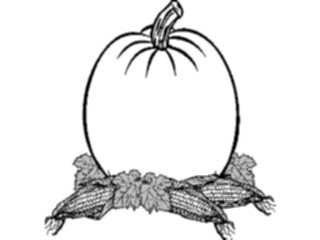 Sticker Custom Preview Image #075331 Holidays Thanksgiving Pumpkin Corn Frame