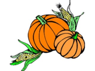 Sticker Custom Preview Image #075336 Holidays Thanksgiving Pumpkins Corn