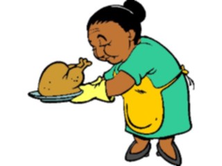 Sticker Custom Preview Image #075338 Holidays Thanksgiving Serving Turkey