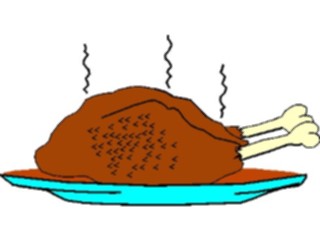 Sticker Custom Preview Image #075375 Holidays Thanksgiving Turkey Cooked1