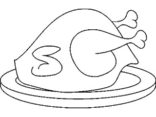 Sticker Custom Preview Image #075376 Holidays Thanksgiving Turkey Cooked2