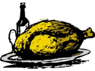 Sticker Custom Preview Image #075378 Holidays Thanksgiving Turkey Cooked4