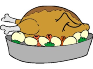 Sticker Custom Preview Image #075382 Holidays Thanksgiving Turkey Cooked8