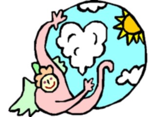 Sticker Custom Preview Image #075449 Holidays Valentines Day Angel Heart Cloud