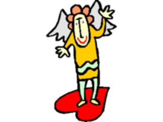 Sticker Custom Preview Image #075480 Holidays Valentines Day Angel Standingon Heart