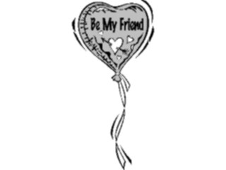 Sticker Custom Preview Image #075489 Holidays Valentines Day Balloon Be My Friend