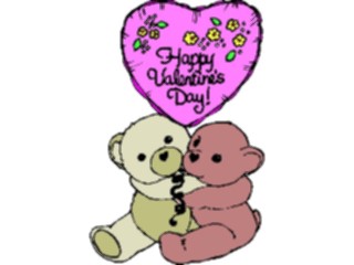Sticker Custom Preview Image #075512 Holidays Valentines Day Bears Balloon