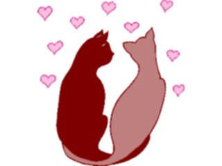 Sticker Custom Preview Image #075530 Holidays Valentines Day Catsin Love1
