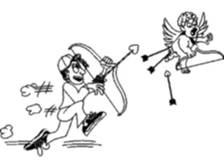Sticker Custom Preview Image #075646 Holidays Valentines Day Cupid Chasing