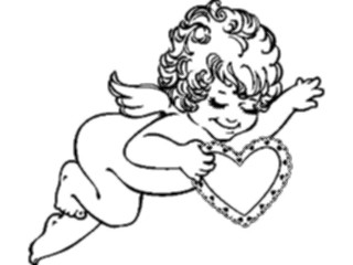 Sticker Custom Preview Image #075650 Holidays Valentines Day Cupid Flying