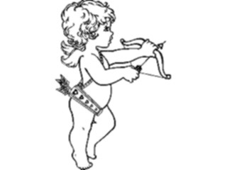 Sticker Custom Preview Image #075663 Holidays Valentines Day Cupid Shooting Arrow