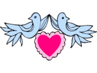 Sticker Custom Preview Image #075689 Holidays Valentines Day Doves Heart