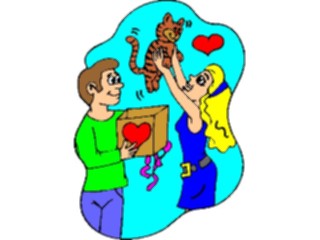 Sticker Custom Preview Image #075704 Holidays Valentines Day Gift Kitten