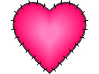 Sticker Custom Preview Image #075823 Holidays Valentines Day Heart Barbed Wire