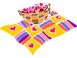 Sticker Custom Preview Image #075824 Holidays Valentines Day Heart Basket