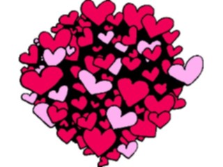 Sticker Custom Preview Image #075855 Holidays Valentines Day Heart Cluster