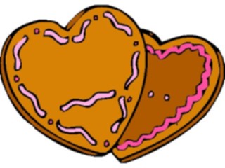 Sticker Custom Preview Image #075856 Holidays Valentines Day Heart Cookies