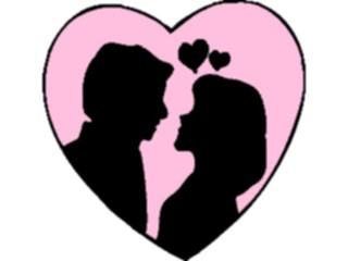 Sticker Custom Preview Image #075865 Holidays Valentines Day Heart Couple