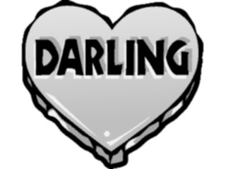 Sticker Custom Preview Image #075868 Holidays Valentines Day Heart Darling