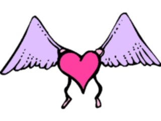 Sticker Custom Preview Image #075892 Holidays Valentines Day Heart Flying1