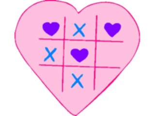 Sticker Custom Preview Image #075934 Holidays Valentines Day Heart Tic Tac Toe