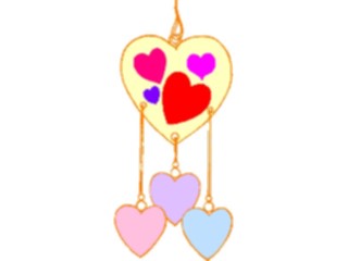 Sticker Custom Preview Image #075941 Holidays Valentines Day Heart Wind Chime
