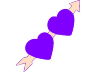 Sticker Custom Preview Image #075998 Holidays Valentines Day Hearts Arrow Purple