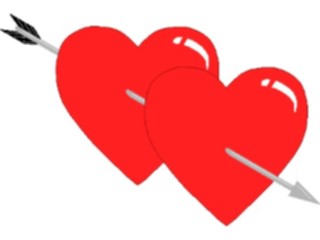 Sticker Custom Preview Image #075999 Holidays Valentines Day Hearts Arrow Red1