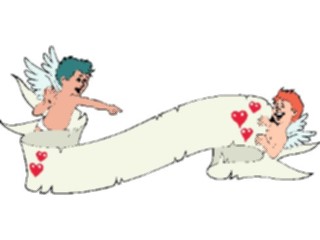 Sticker Custom Preview Image #076006 Holidays Valentines Day Hearts Cherubs Banner