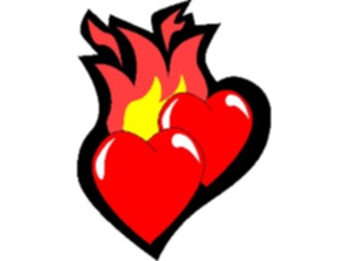 Sticker Custom Preview Image #076008 Holidays Valentines Day Hearts Flaming